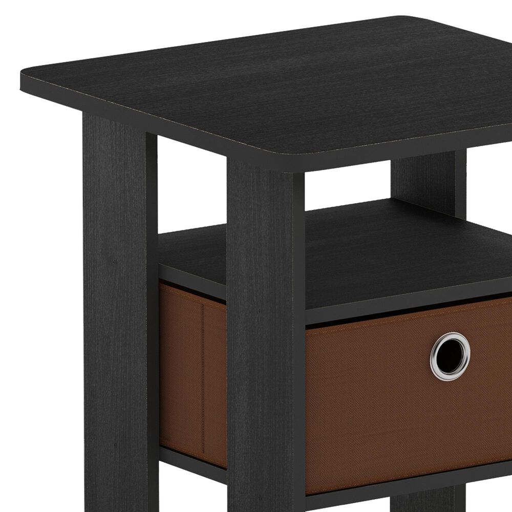 HOMLUX 1-Drawer End Table in Americano, , large