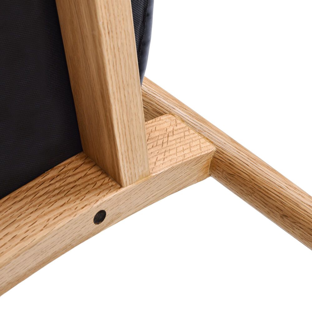 Jennifer Taylor Home Raven Side Chair with Black Cushion in Warm Natural Brown, , large