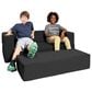 Jaxx Zipline Big Kids Modular Sofa & Ottoman in Black, , large