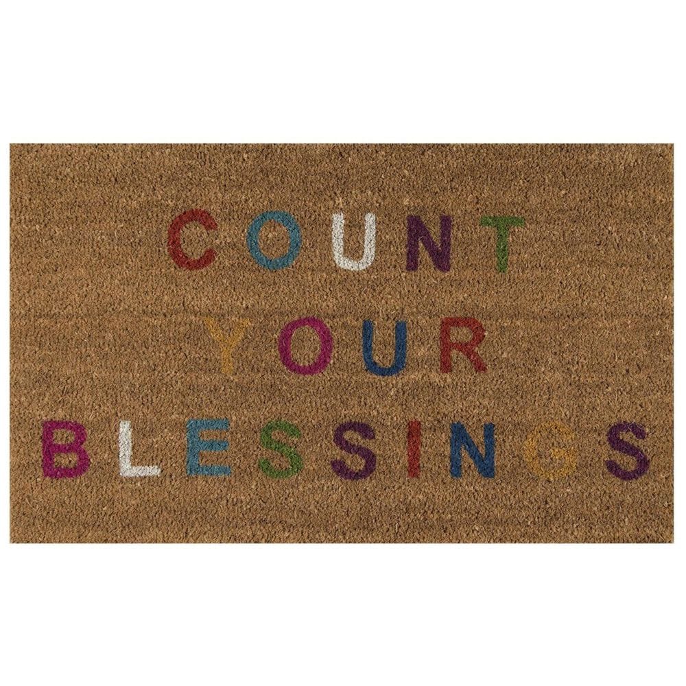 Novogratz Aloha Count ALO-5 1"6" x 2"6" Multicolor Door Mat, , large