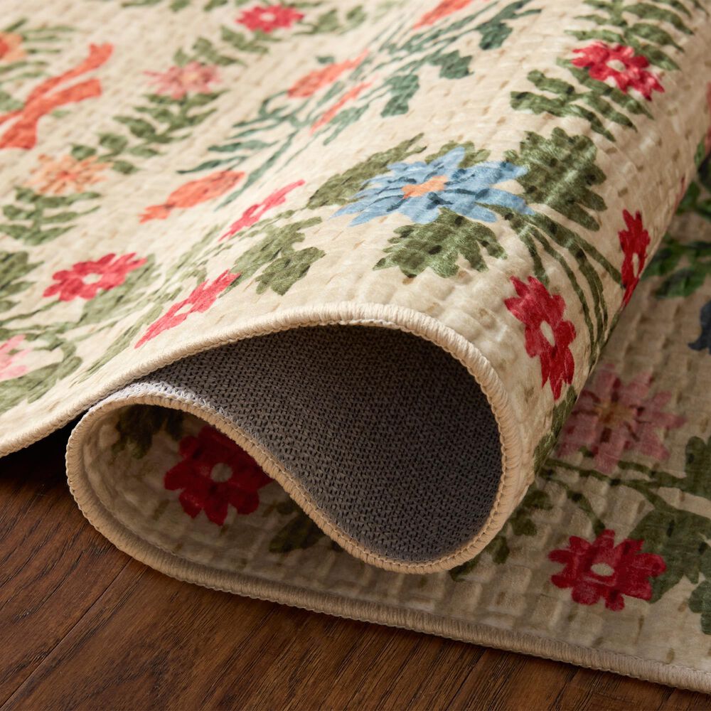 Rifle Paper Co. x Loloi Orchard Beige and Multicolor 3'6" x 5'6" Area Rug, , large