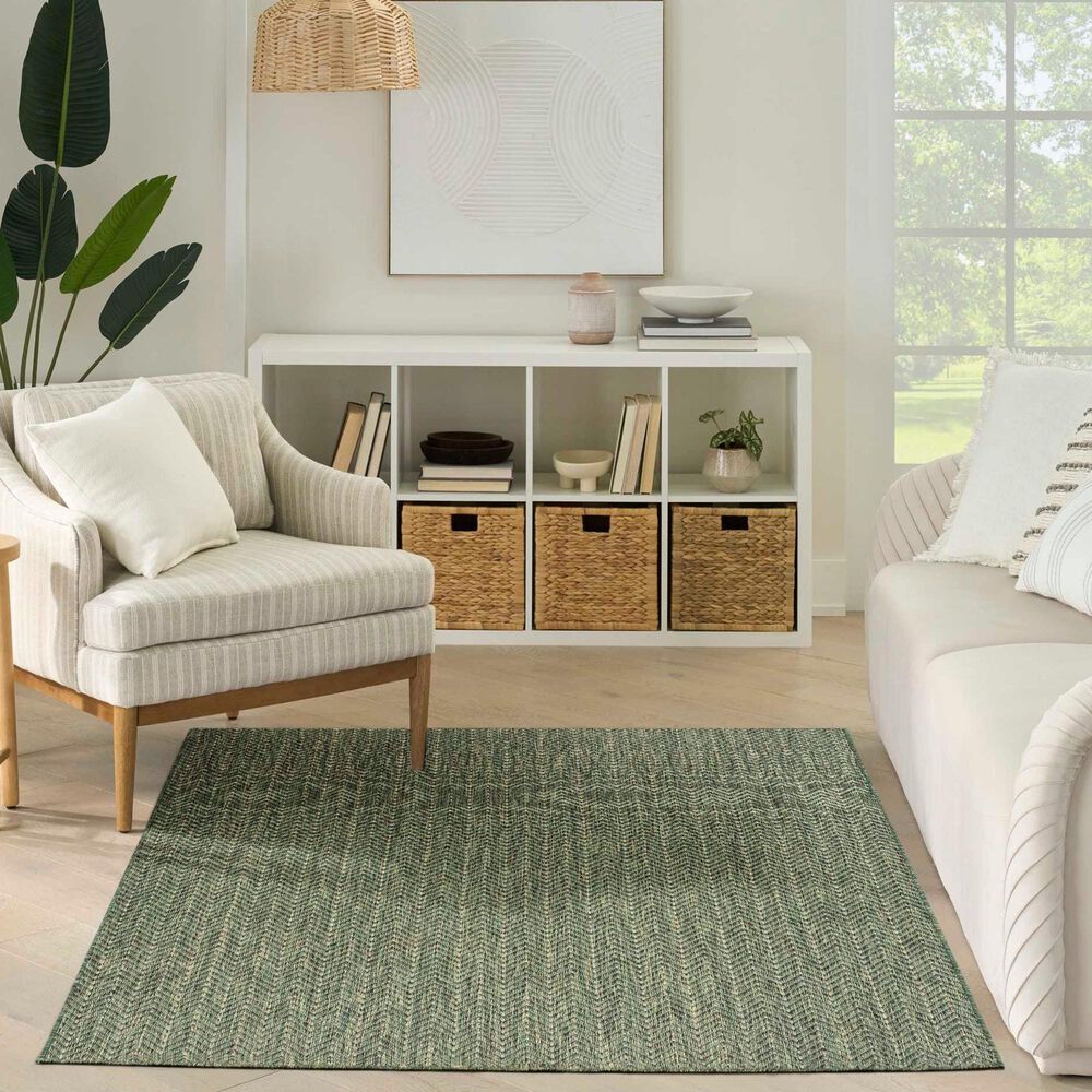 Nourison Horizon HOZ02 Green 8&#39; x 10&#39; Indoor/Outdoor Area Rug, , large