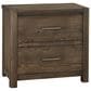 Viceray Collections Crafted Oak 2-Drawer Nightstand in Aged Gray, , large