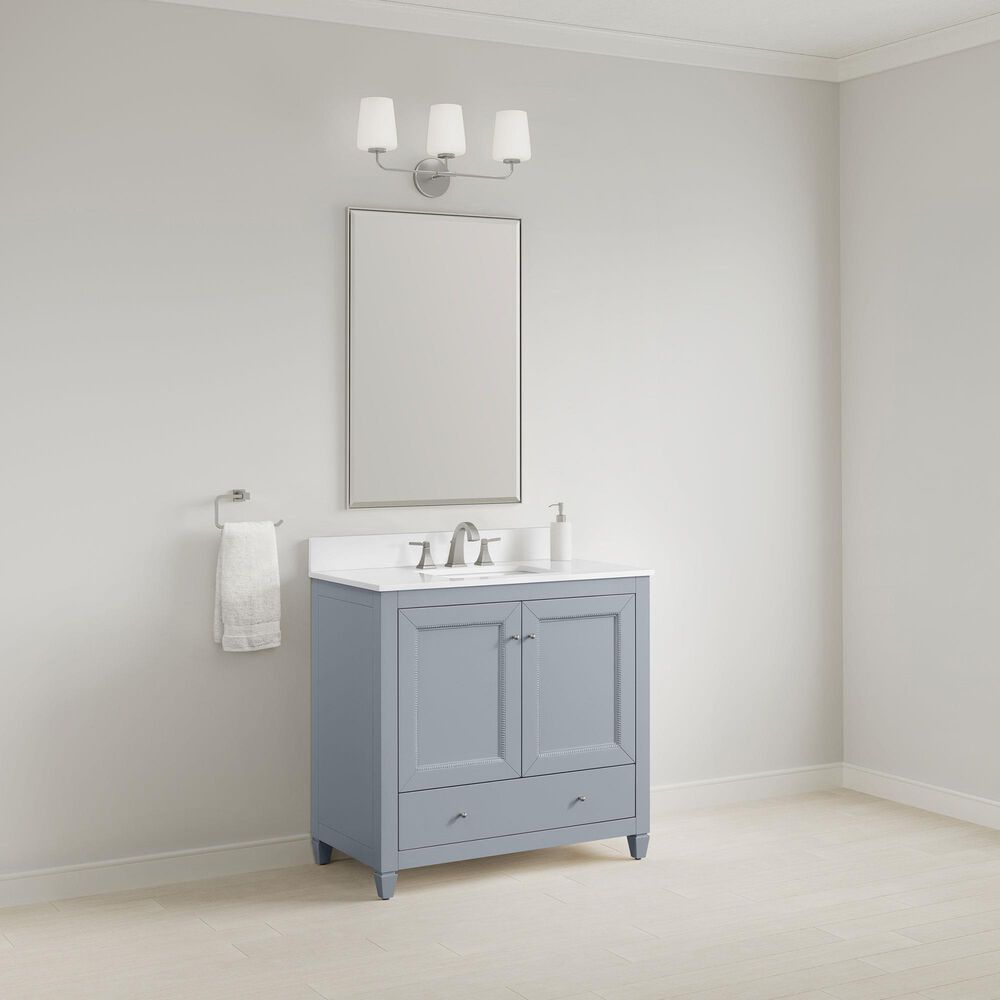 37B Claudine 36" Single Bathroom Vanity in Soft Blue with Glossy White Composite Stone Top and Backsplash, , large