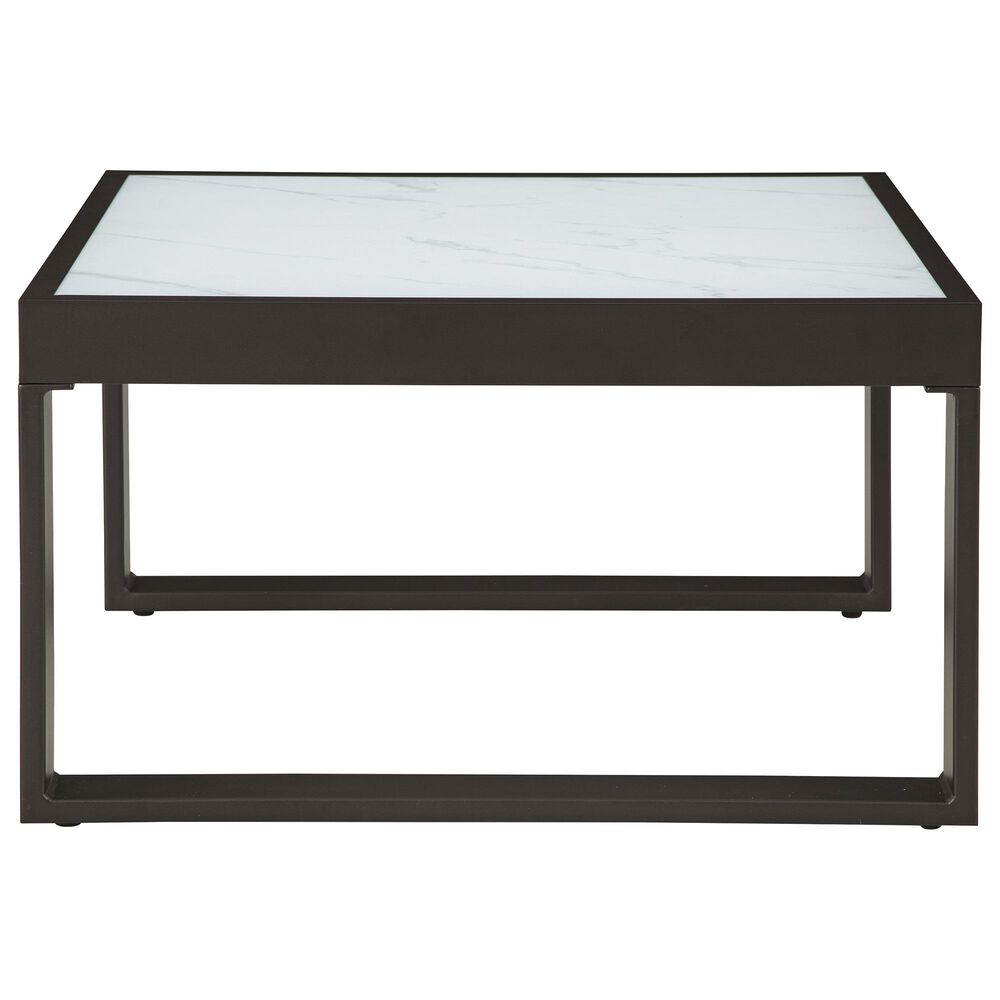 Ashley Beachloft Patio Square Coffee Table in Black and Gray - Table Only, , large