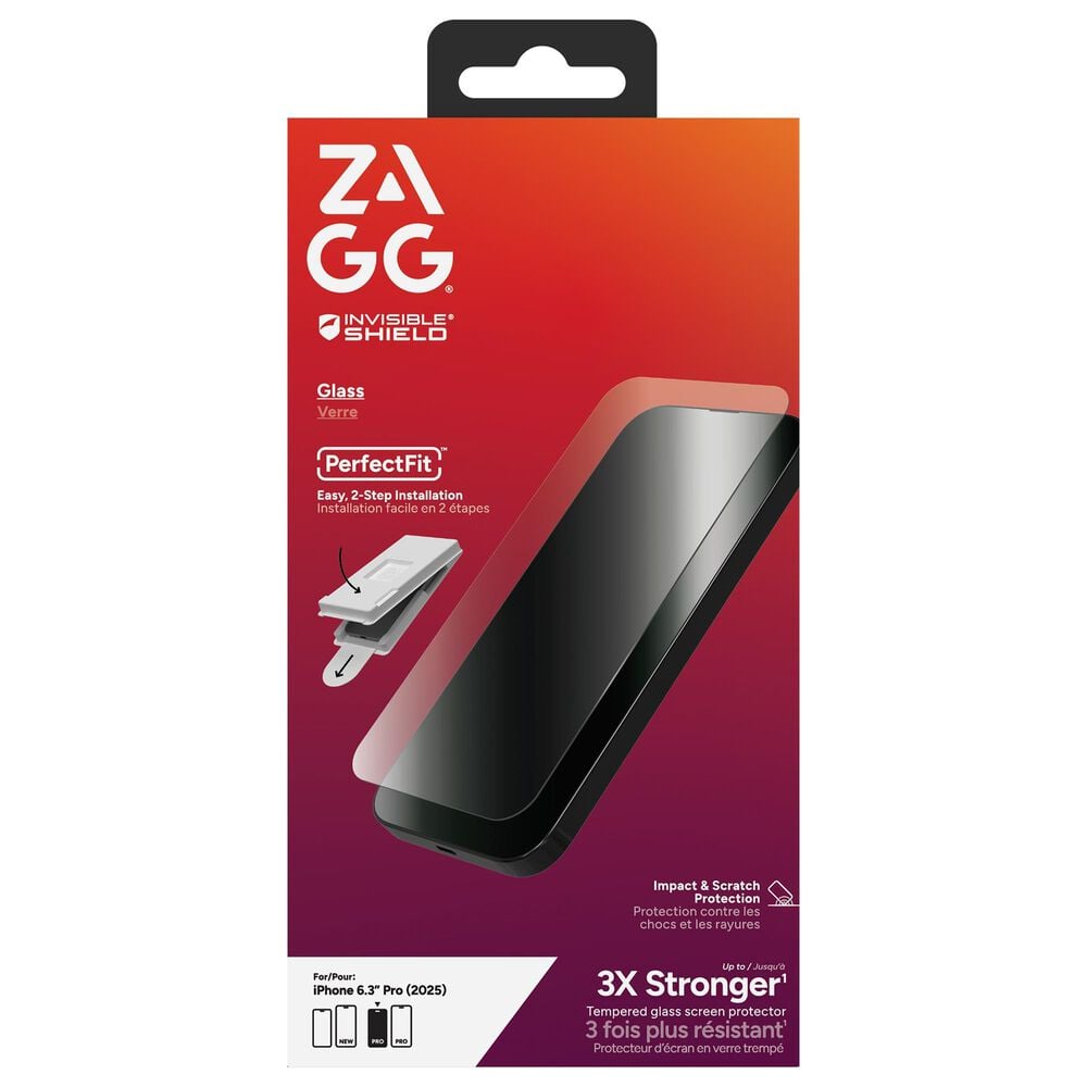 Zagg InvisibleShield Glass Screen Protector for Apple iPhone 17 Pro in Clear, , large