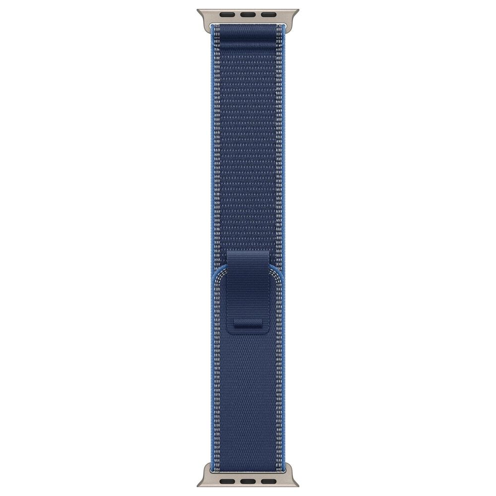 Apple Watch Ultra 3 (GPS+Cellular) 49mm Titanium Case with Blue/Bright Blue Trail Loop - M/L in Natural and 2-Year AppleCare+, , large