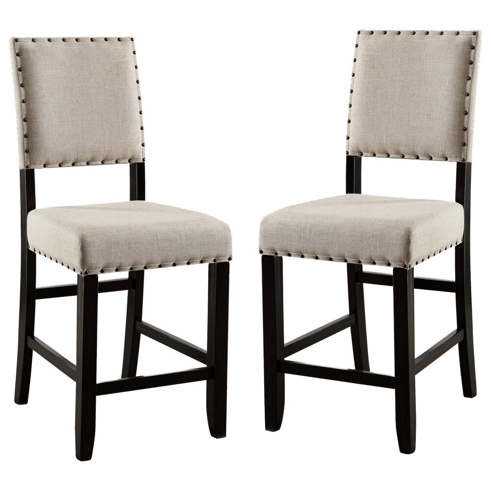 Furniture of America Brooks Bar Stool in Beige (Set of 2), , large