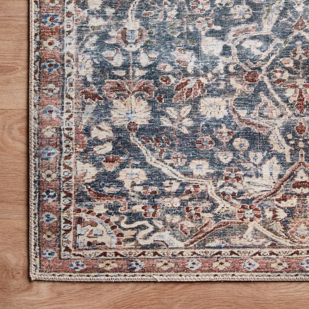 Chris Loves Julia x Loloi Jules 2&#39; x 5&#39; Denim and Spice Area Rug, , large