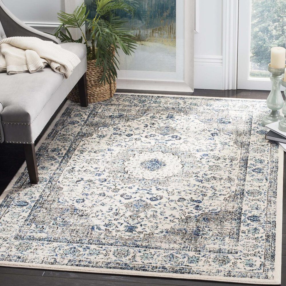 Safavieh Evoke EVK220D-5 5"1" x 7"6" Grey/Ivory Area Rug, , large