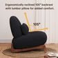 Morden Fort Cloud Boucle Armless Chair in Black, , large