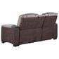Titanic Furniture Power Reclining Loveseat with Power Headrest in Brown, , large