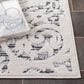 Safavieh Cabana CBN656A 3" x 5" Ivory and Grey Indoor/Outdoor Area Performance Rug, , large