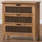 Baxton Studio Clement 3-Drawer Storage Cabinet in Medium Oak, , large