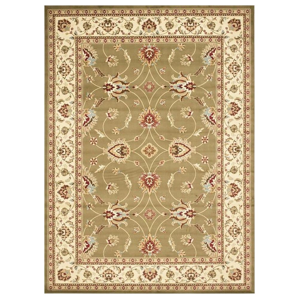 Safavieh Lyndhurst LNH553 6"7" x 9"6" Green and Ivory Area Rug, , large