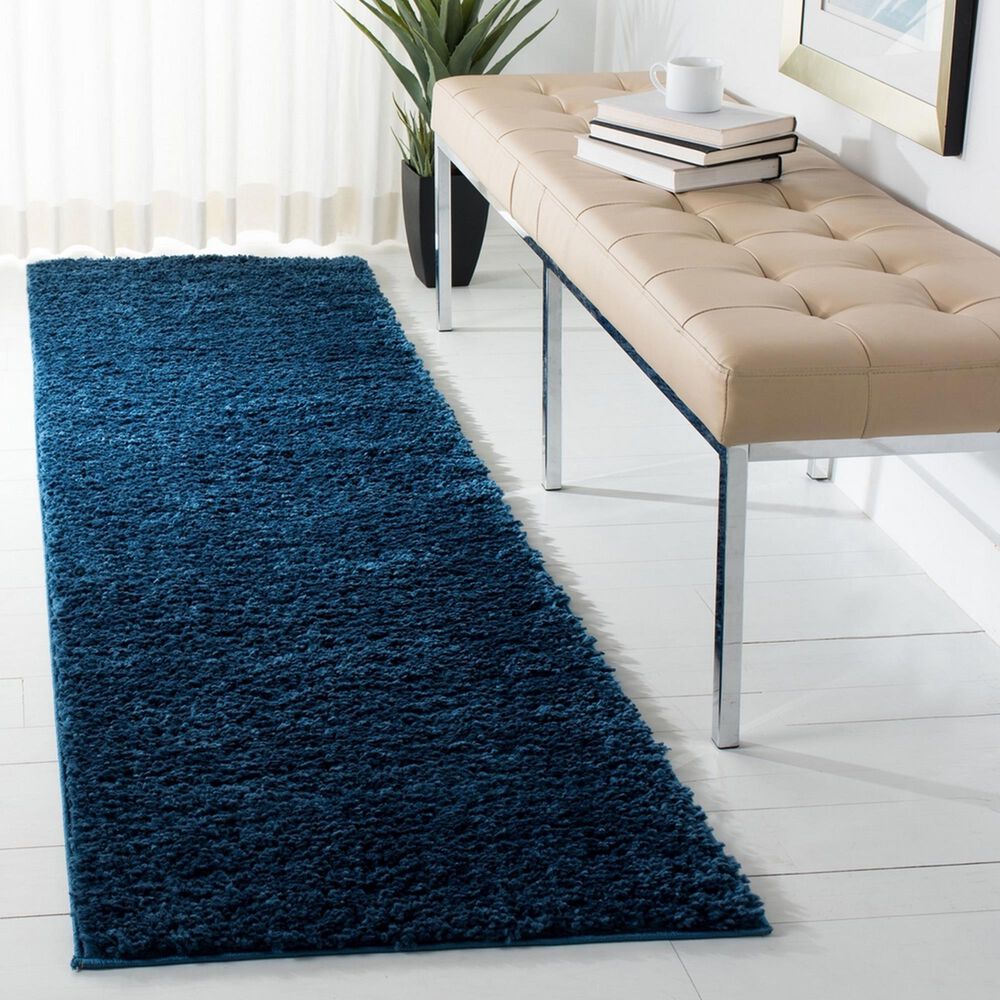Safavieh August Shag AUG900N 2&#39;3&quot; x 8&#39; Navy Runner, , large