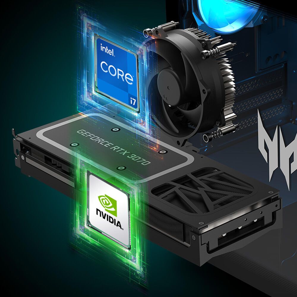 Acer Predator Orion 300 Gaming Desktop | Intel Core i7-12700F - 16GB RAM - NVIDIA GeForce RTX 3060 Ti - 1TB SSD in Black, , large