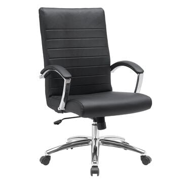 Global Seating Bonded Leather Executive Chair in Black, , large