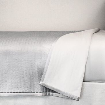 Ann Gish Charmeuse King Coverlet in Silver, , large