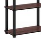 HOMLUX 5-Tier Display Rack in Dark Cherry and Black, , large