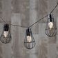 The Gerson Company 6" Solar Patio String Lights with Warm White LED Bulbs in Black, , large