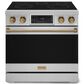 Thor Kitchen Gordon Ramsay 6 Cu. Ft. 36" Professional Electric Range with Bronze Handle Kit in Stainless Steel, , large