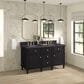 James Martin Vanities Lorelai 60" Double Vanity in Black Onyx with 3 cm Charcoal Soapstone Quartz Top, , large