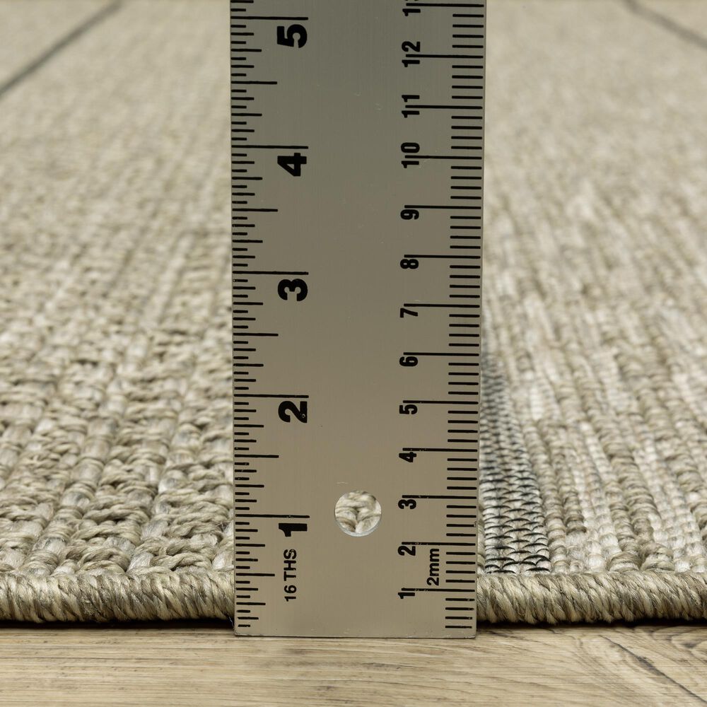 Oriental Weavers Tortuga TR01A 3&#39;3&quot; x 5&#39; Beige and Black Area Rug, , large