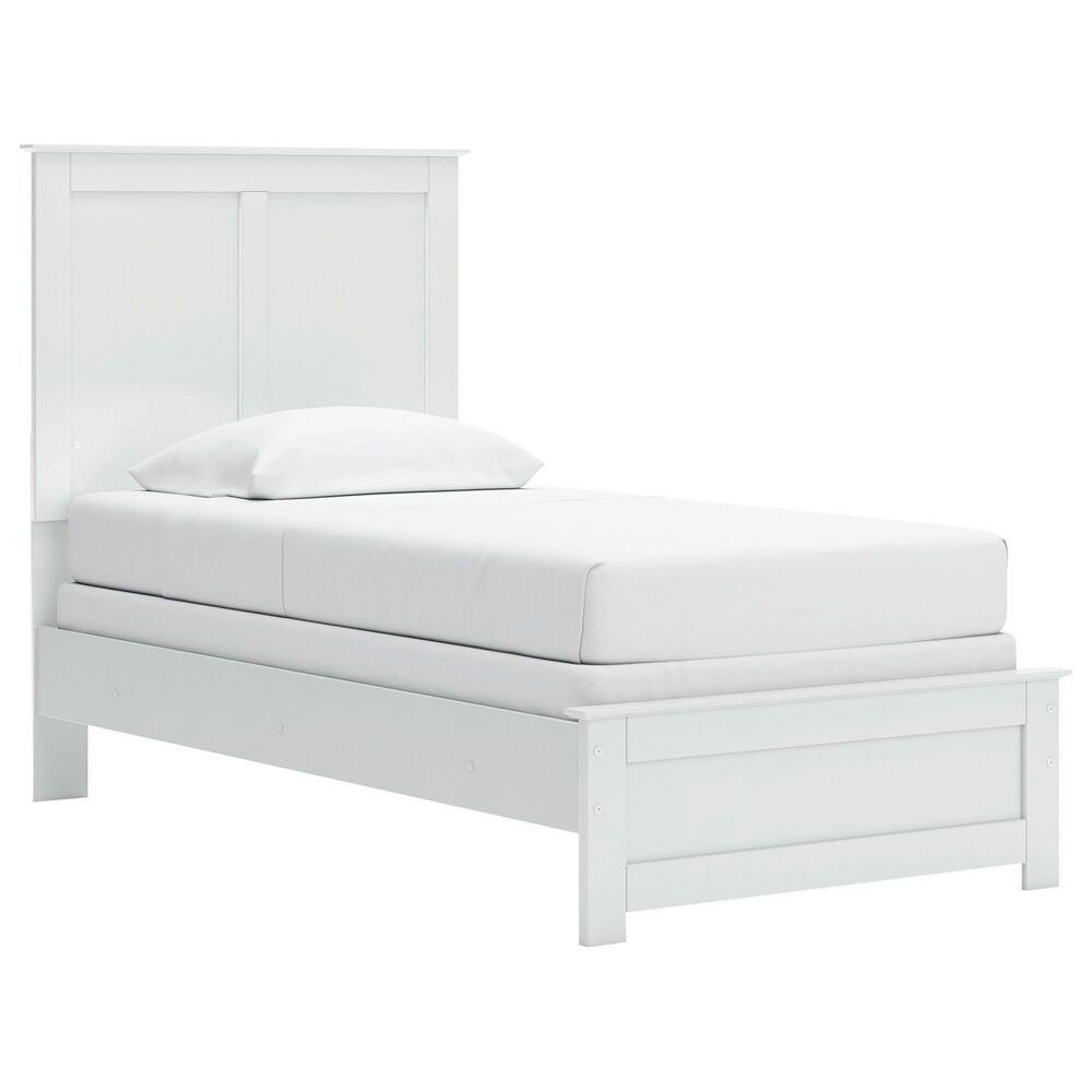 Ashley Bostwick Shoals Twin Panel Bed in White, , large