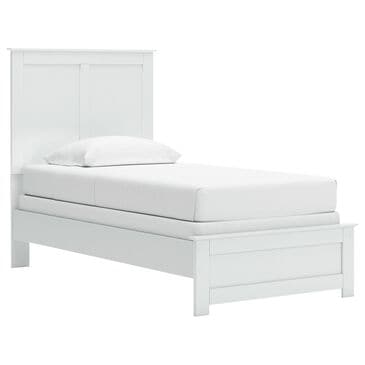 Ashley Bostwick Shoals Twin Panel Bed in White, , large