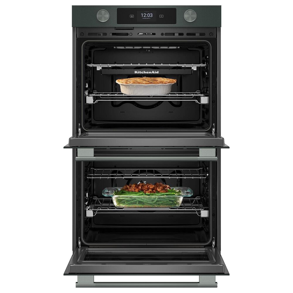 KitchenAid 2-Piece Kitchen Package with Juniper 30" Smart Double Wall Oven and Stainless Steel 30" Gas Cooktop, , large