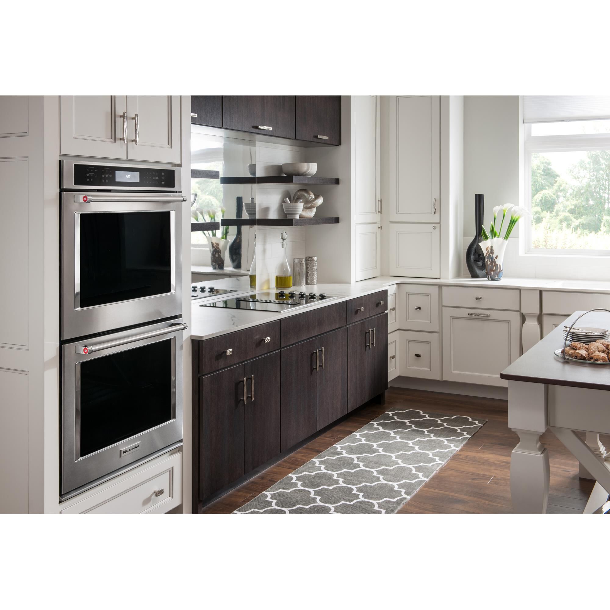 Double wall oven with hotsell built in microwave