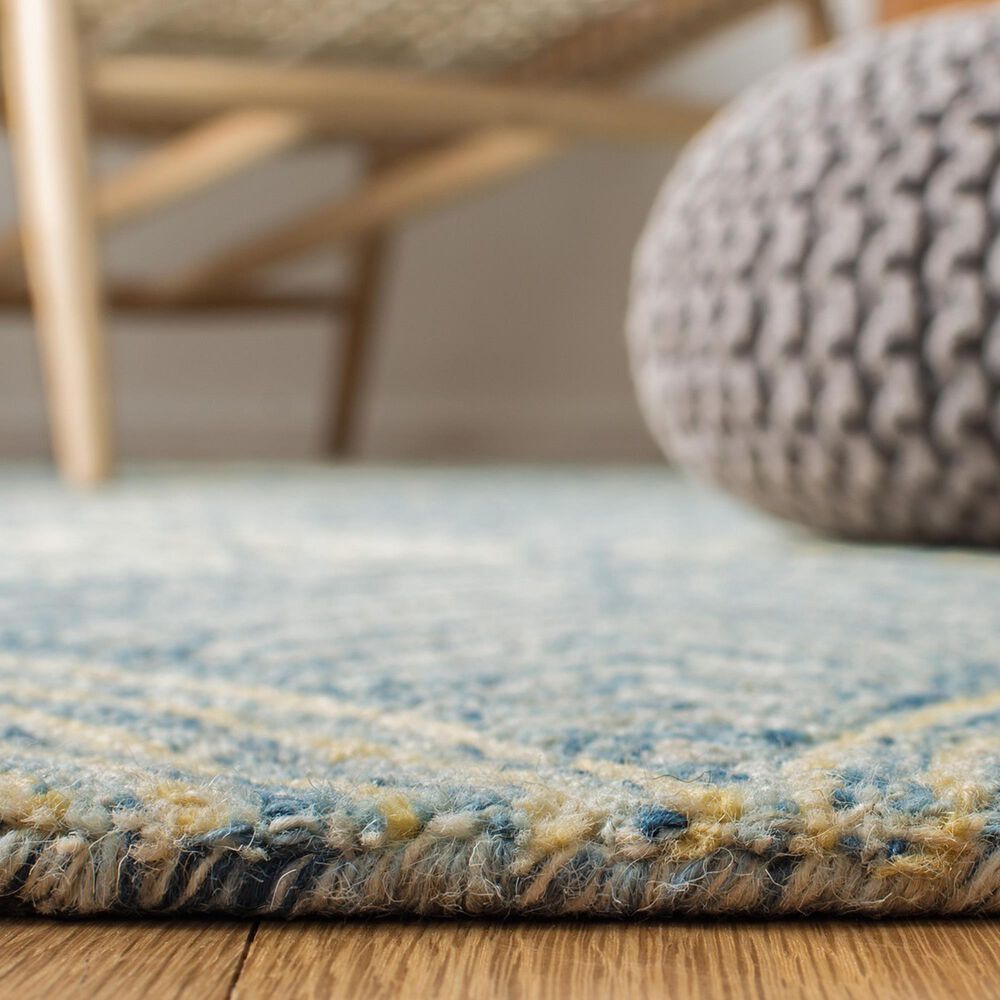 Safavieh Micro-Loop MLP177M 4&#39; x 6&#39; Light Blue and Ivory Area Rug, , large