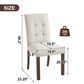 Hearth and Haven Side Chair with Beige Cushion in Wanut (Set of 4), , large