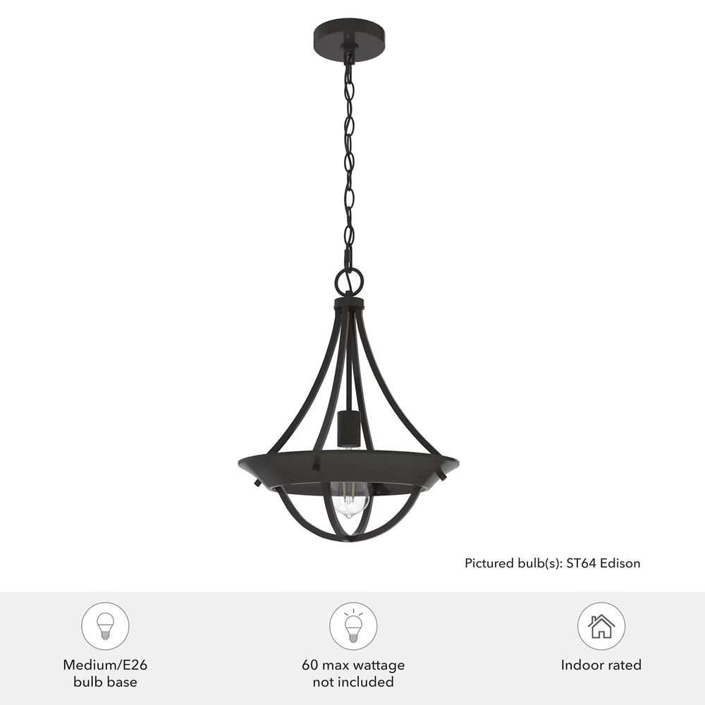 Hunter Perch Point 1-Light Pendant in Noble Bronze, , large