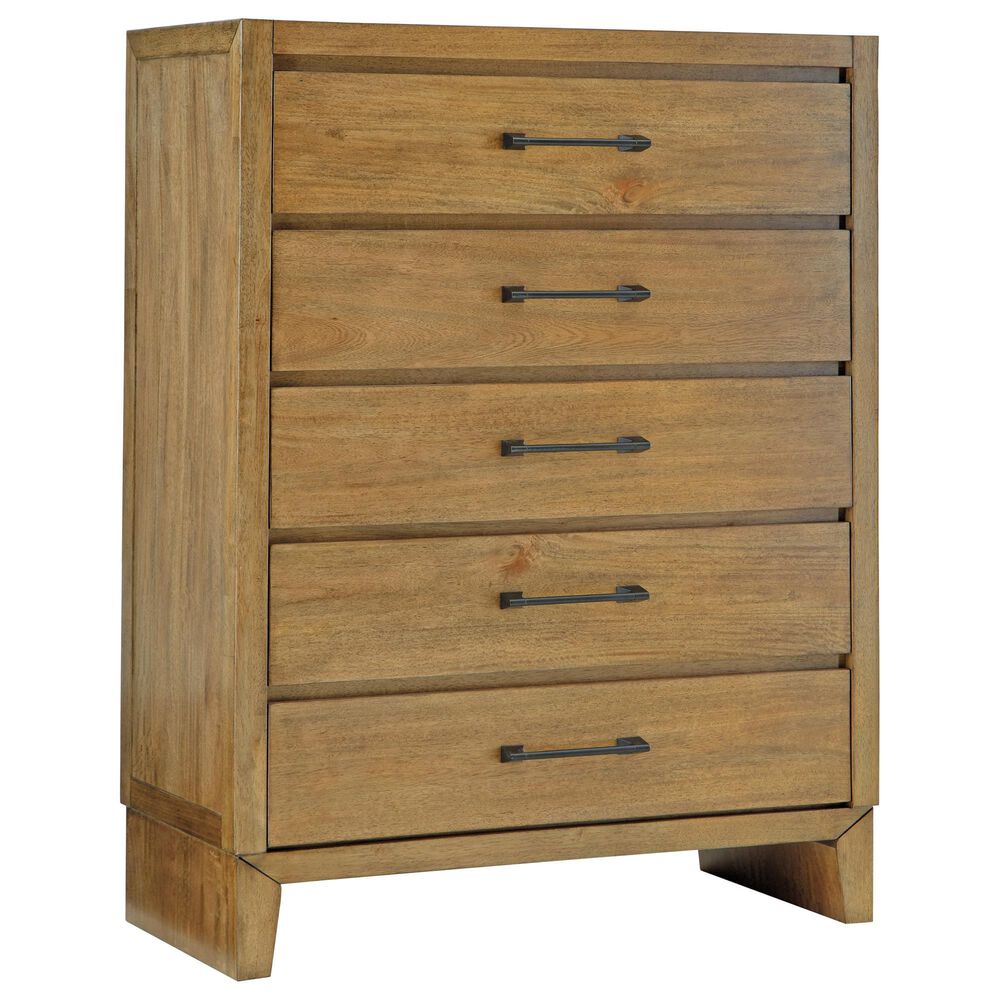 Ashley Sherbana 5-Drawer Chest in Light Brown, , large