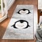Safavieh Carousel 2" x 8" Light Grey and Black Kids Runner, , large
