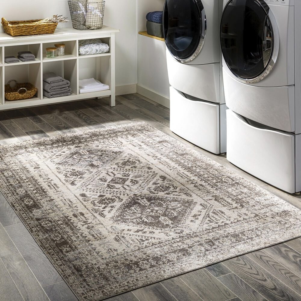 Surya Lavadora 5&#39;3&quot; x 7&#39; Brown, Gray and Light Beige Area Rug, , large