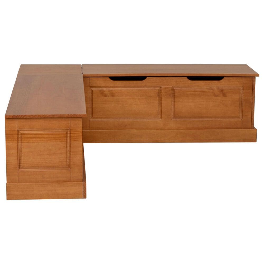 Linon Home Decor Tobin Backless Nook in Caramel, , large