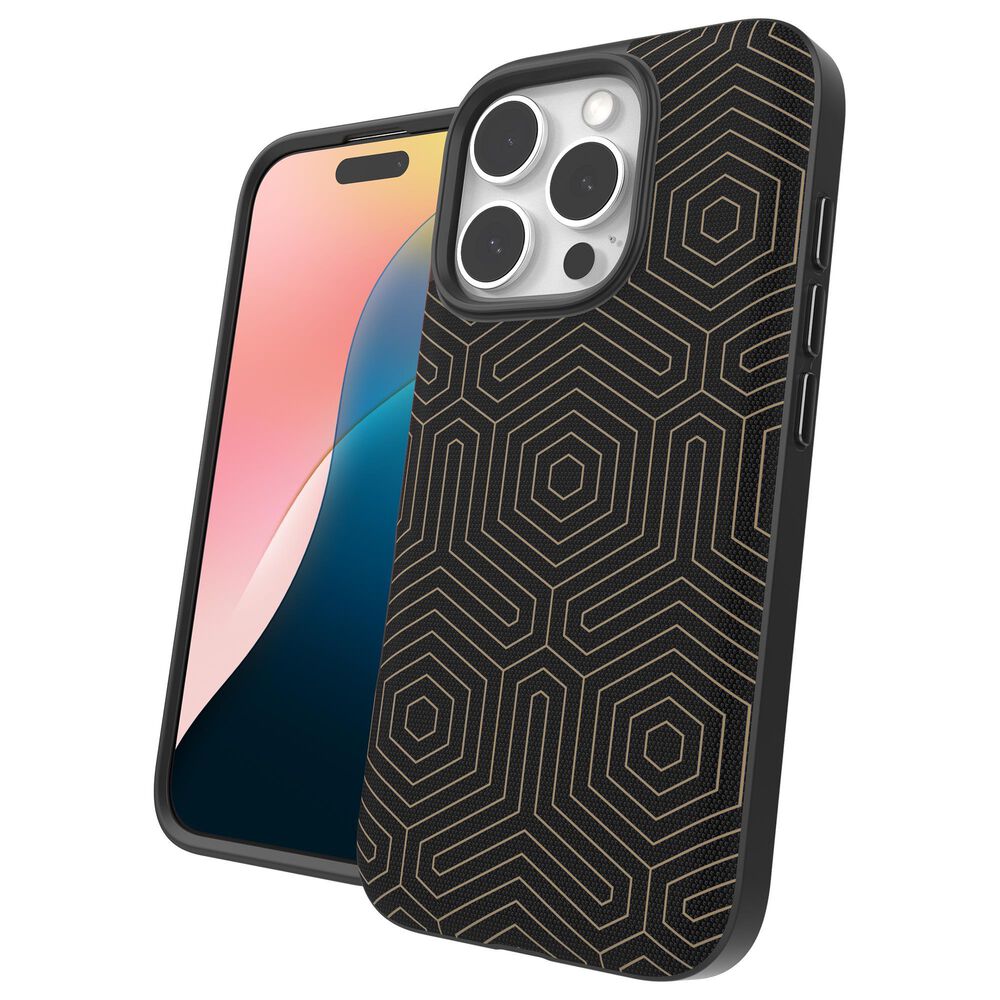 Zagg London Snap MagSafe Case for Apple iPhone 16 Pro in Black Hexagon, , large
