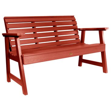 Highwood USA Weatherly 4" Garden Bench in Rustic Red, , large