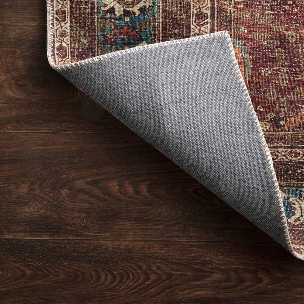 Loloi II Layla LAY-01 2&#39;6&quot; x 9&#39;6&quot; Brick and Blue Runner, , large