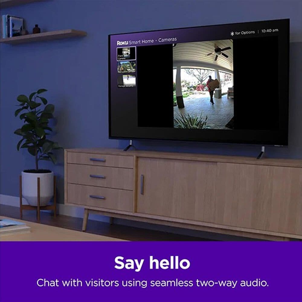 Roku Video Doorbell and Chime with 1080p HD Night Vision in White, , large