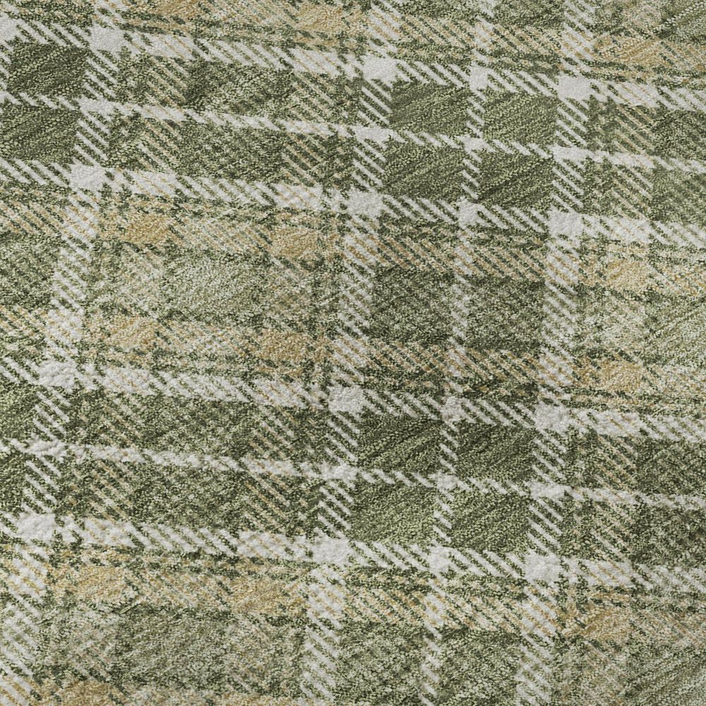 Dalyn Rug Company Soft Essentials Plaid Olive 1'8" x 2'6" Indoor/Outdoor Area Rug, , large