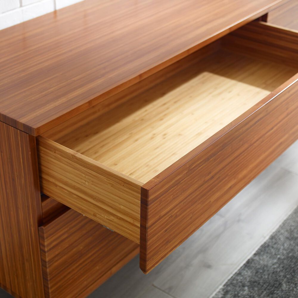 Natural Bamboo Furnishings 4 Drawer Double Dresser, , large