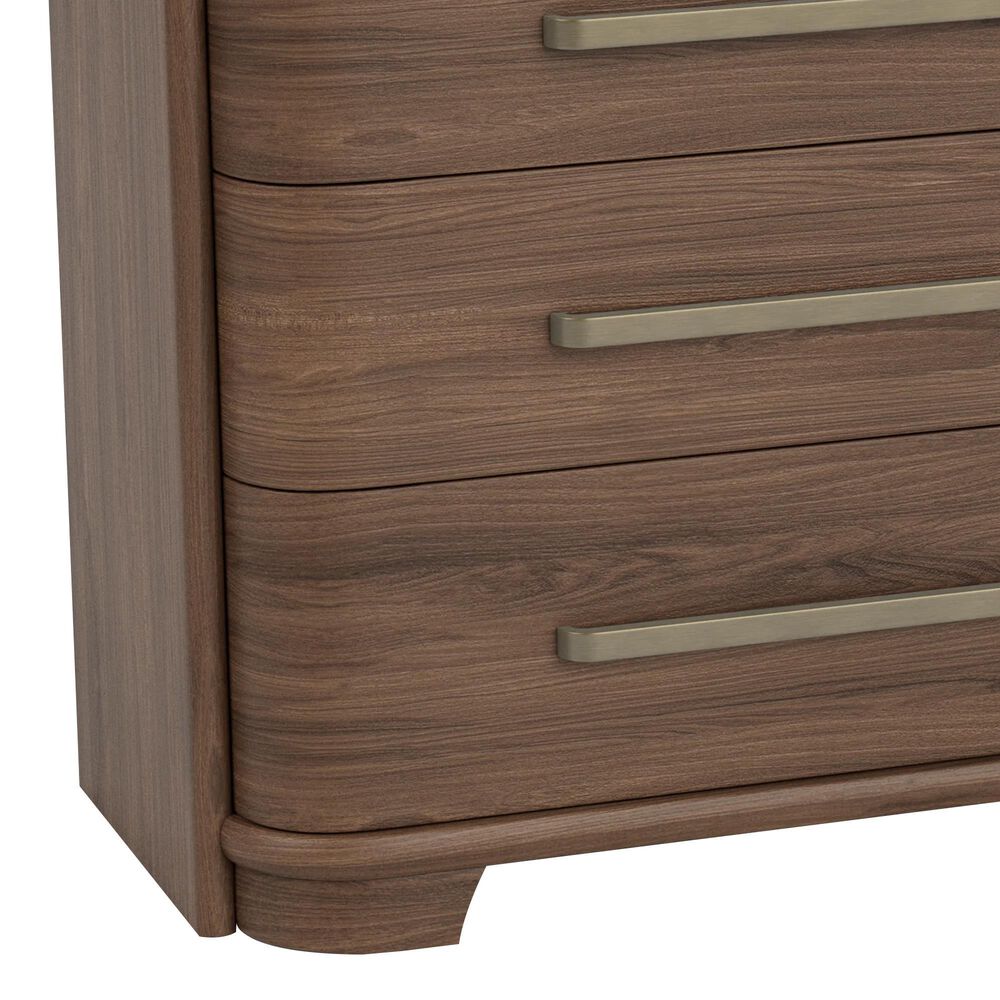 Riverside Furniture Delia 8-Drawer Dresser and Mirror in Nouveau Walnut, , large