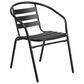 Flash Furniture Lila 7-Piece Patio Dining Set in Black, , large