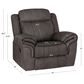 Linon Home Decor Gideon Manual Recliner in Stone Grey, , large