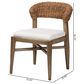Baxton Studio Chloe Side Chair in Walnut Brown and Natural Brown, , large