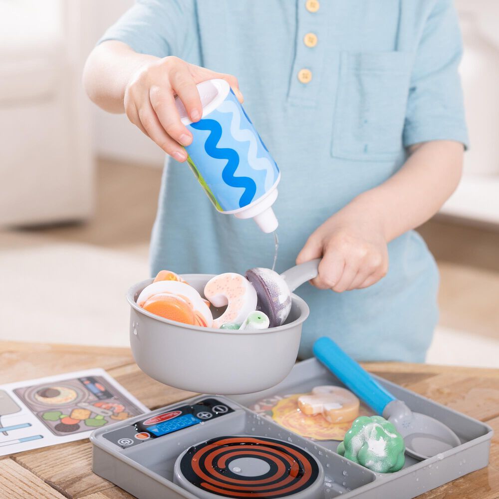 Melissa &amp; Doug Simmer and Stir Stove Top Playset, , large